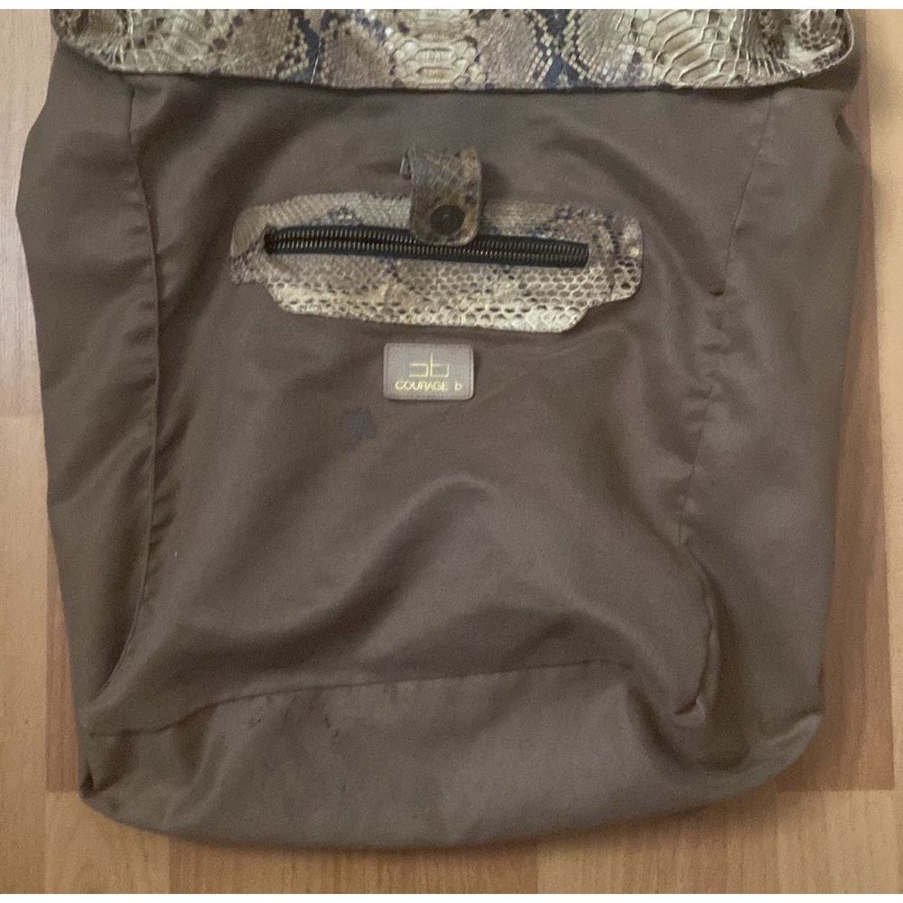 Vintage Courage B Python Extra Large Tote Shoulde… - image 8